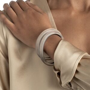 🌟 Alexis Bittar Lucite Translucent Gold Bangle Bracelet